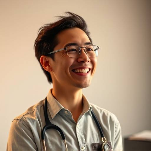 Instructor de oratoria sonriendo